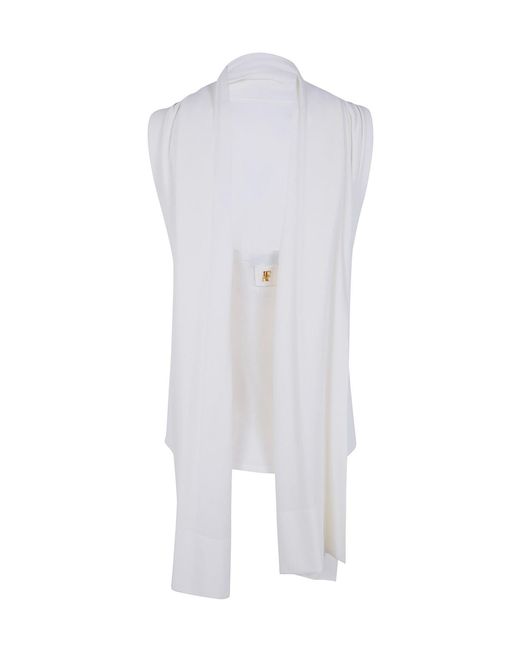Alberta Ferretti White Turtleneck Cover-Up