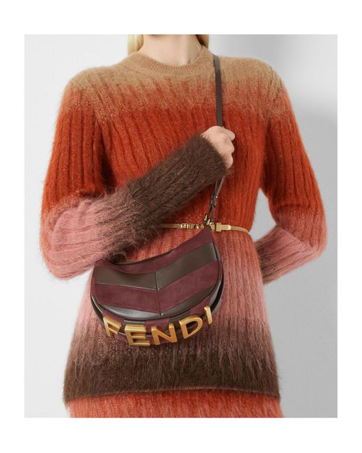 Fendi Orange Gradient Long-Sleeve Knitted Jumper