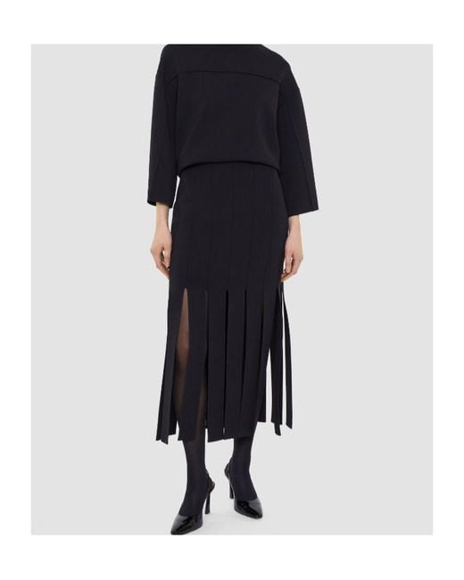 Joseph Blue Cutout Panel Skirt
