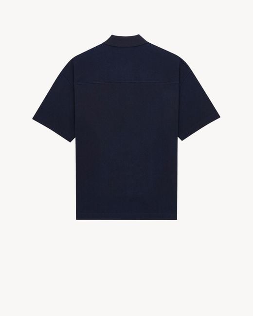 Saint Laurent Blue Cassandre Polo for men