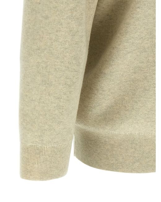 Isabel Marant White Curtis Logo Intarsia Knitted Cardigan for men