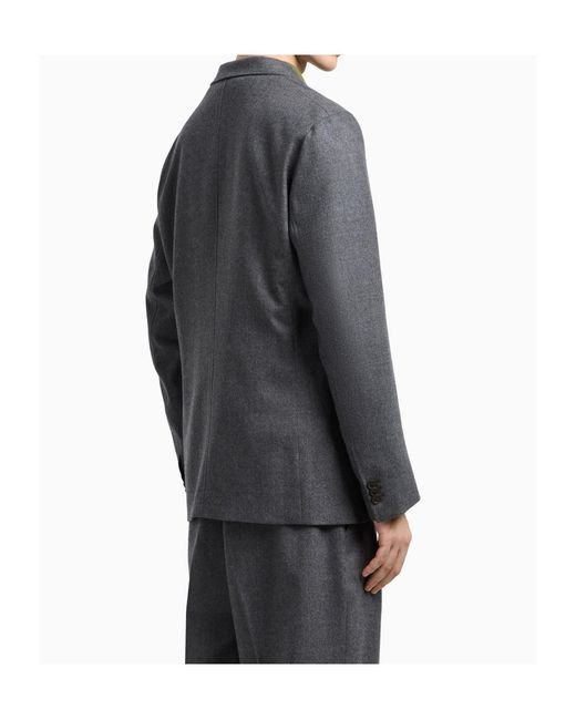 Emporio Armani Gray Single Breasted Tailored Jacket for men