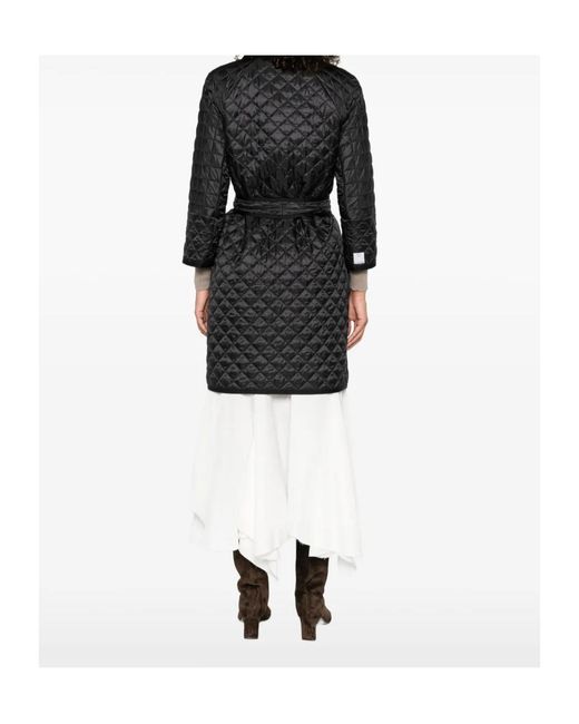 Max Mara Black Arianna Quilted Coat