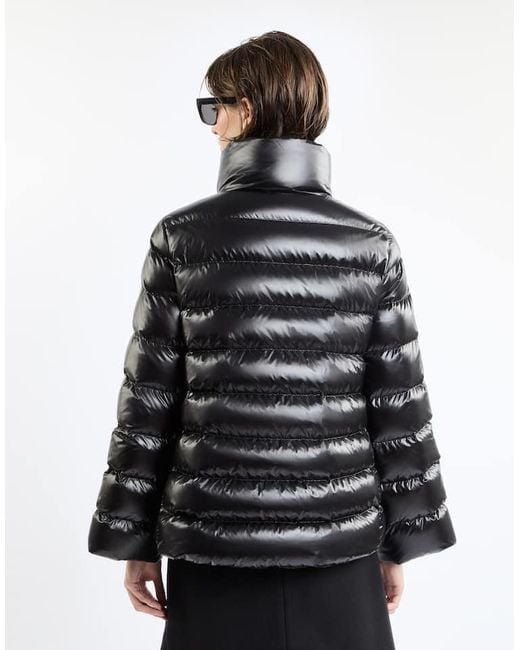 Fay Black Quilted Cape Jacket