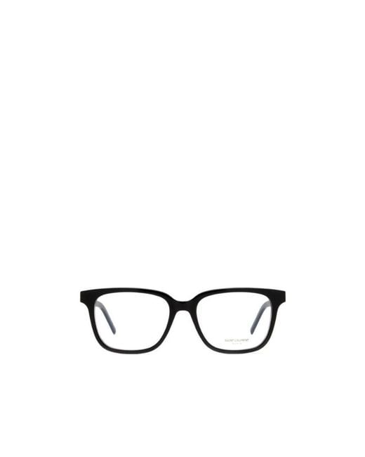 Saint Laurent White Eyewear Square Frame Glasses