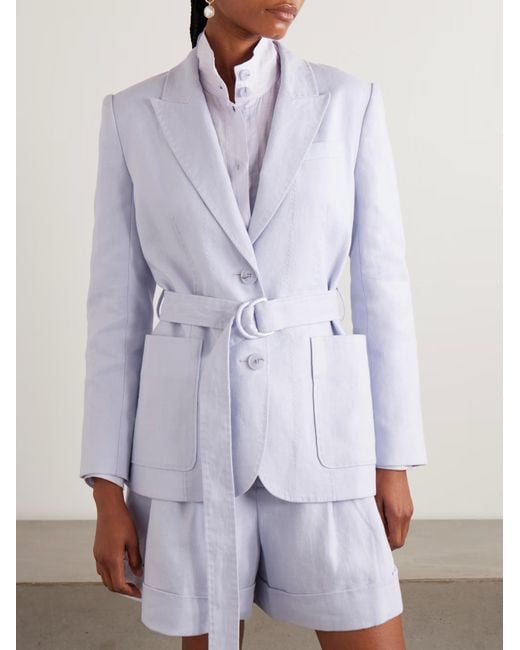 Zimmermann Blue Luna Belted Blazer