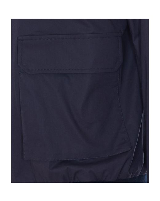 Herno Blue High-Neck Zip-Up Jacket for men