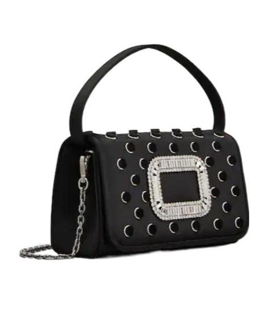 Roger Vivier Black Pilgrim Micro Bag