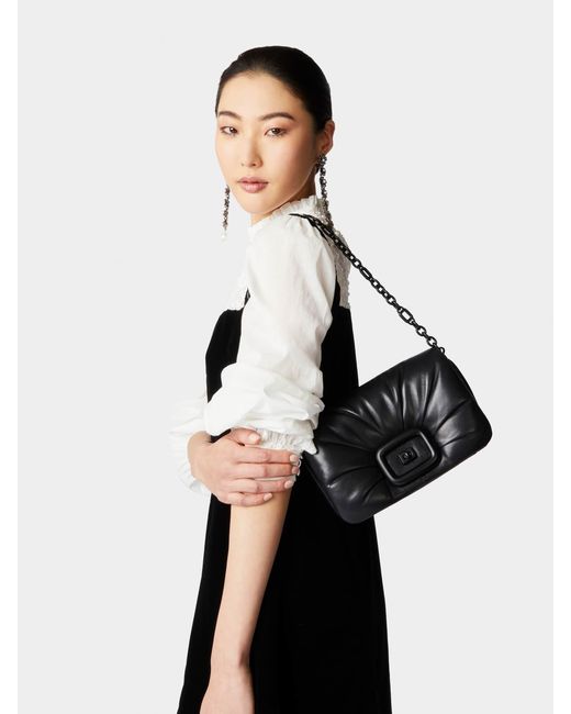 Roger Vivier Black Viv' Choc Shoulder Bag