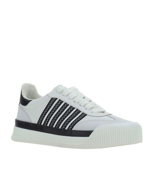 DSquared² Multicolor Striped Round Toe Sneakers