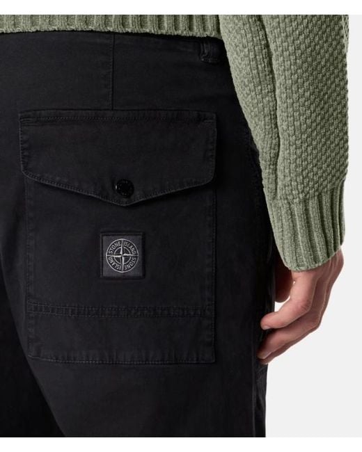 Stone Island Black Pocket Trousers for men
