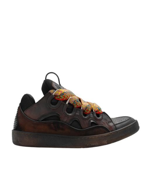 Lanvin Black Curb Chunky Lace-Up Sneakers for men