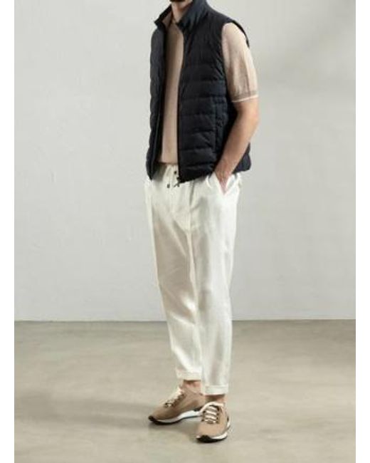 Peserico Natural Linen-Cotton Knitted T-Shirt for men