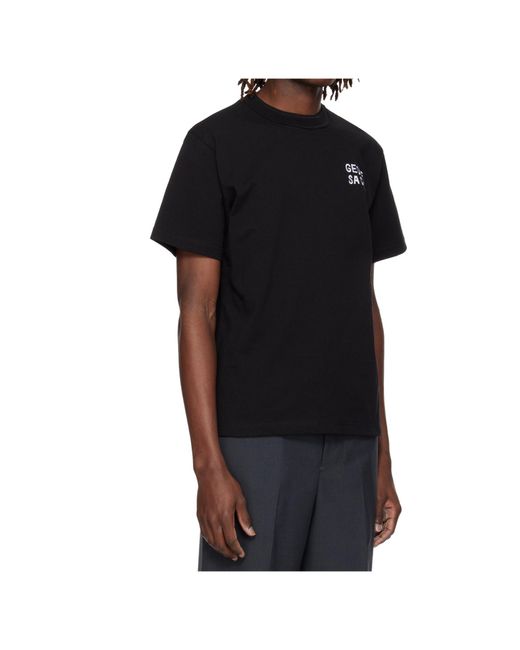 Sacai Black Logo Detailed Crewneck T-Shirt for men