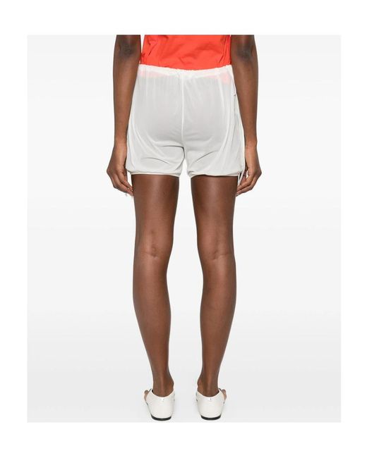 GIMAGUAS White Drawstring Detail Shorts