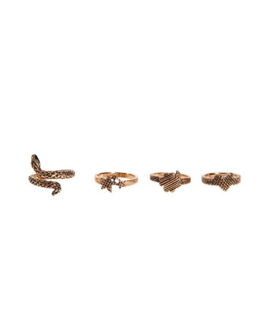 Saint Laurent Metallic Ring Set