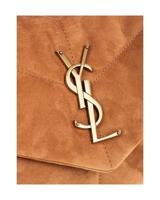 Saint Laurent Natural Monogram Envelope Shoulder Bag