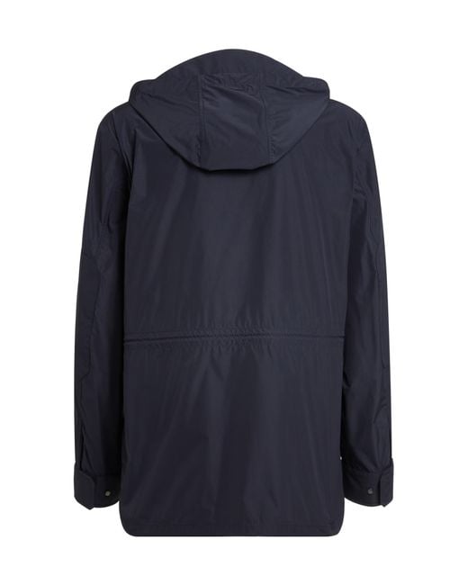 Moncler Blue Lightweight Hooded Jacket for men