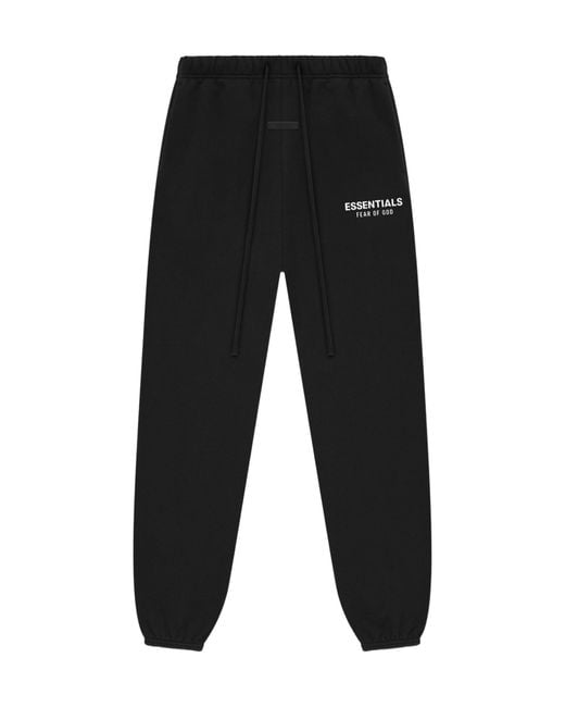 Fear Of God Black Pantaloni Sportivi Logo for men