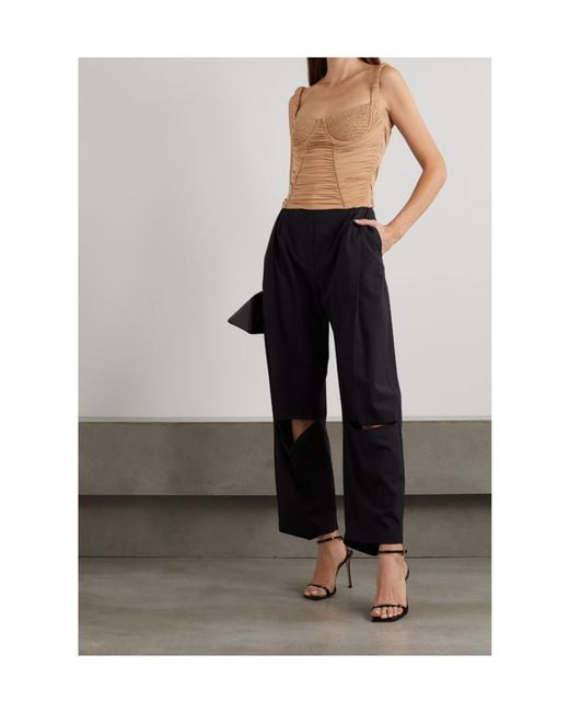 Dion Lee Natural Ruched Mini Dress