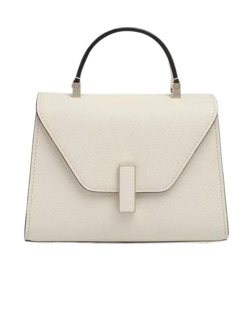Valextra Natural Iside Foldover Micro Crossbody Bag