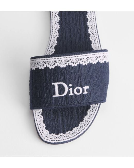 Dior Blue Dentelle Slide