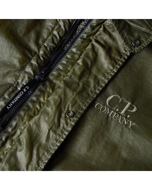 C P Company Green Technical Hooded Jacket for men