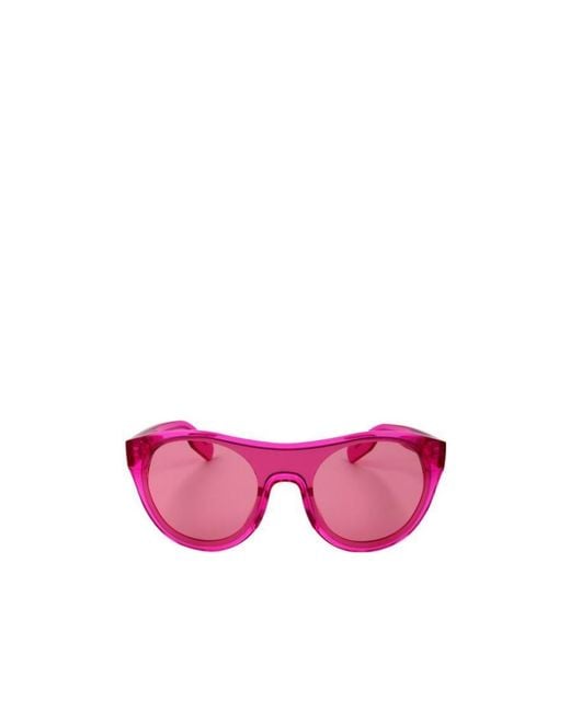 KENZO Pink Full-Frame Logo Sunglasses