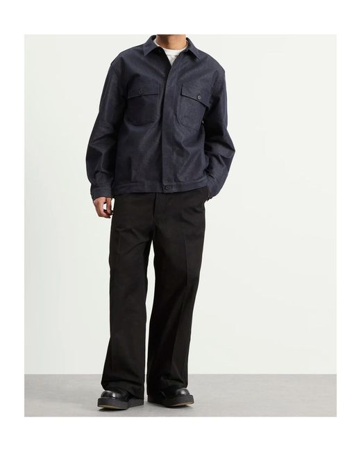 Comme des Garçons Blue Long-Sleeved Casual Jacket for men