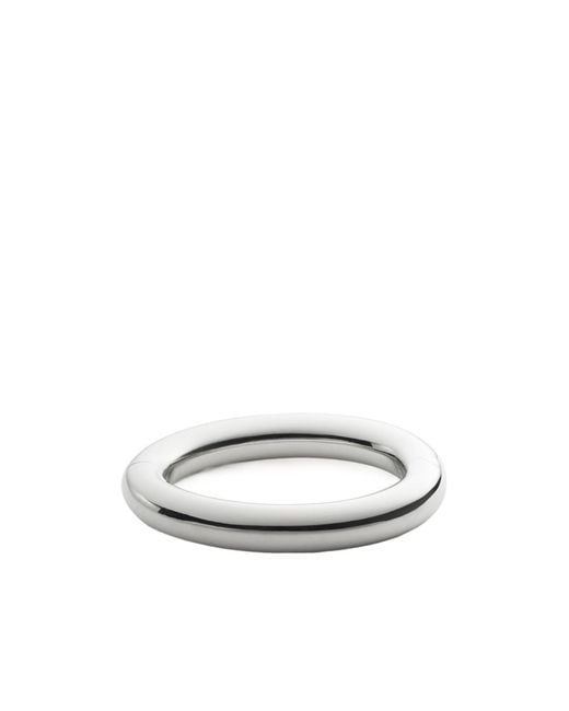 MM6 by Maison Margiela White Logo Detailed Bangle