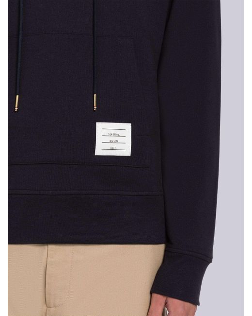 Thom Browne Black Floral Embroidered Hoodie for men