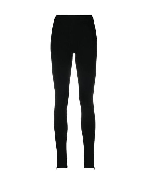 Totême Black Totême Zip Leggings Pants