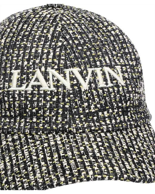 Lanvin Gray Logo Baseball Cap