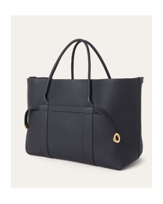 Loro Piana Black Logo-Embossed Tote Bag