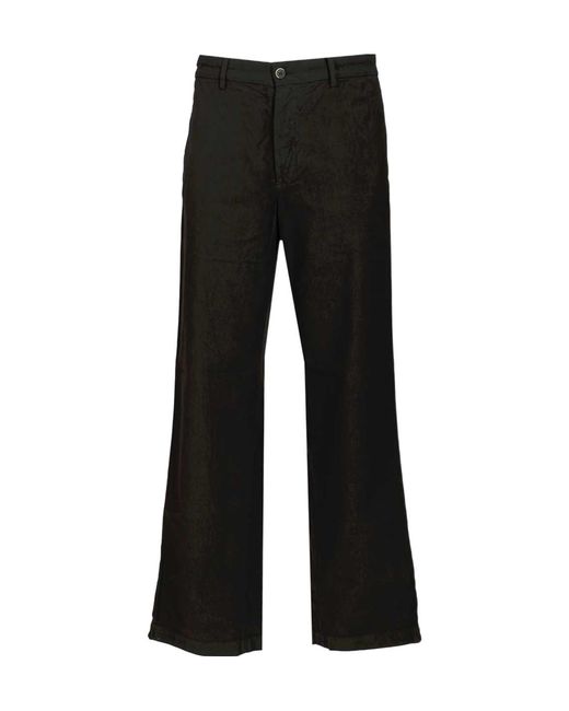 Barena Black Cavea Wide-Leg Pants for men