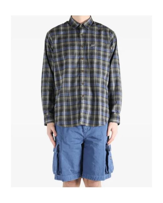 ERL Gray Relaxed Check Shirt for men