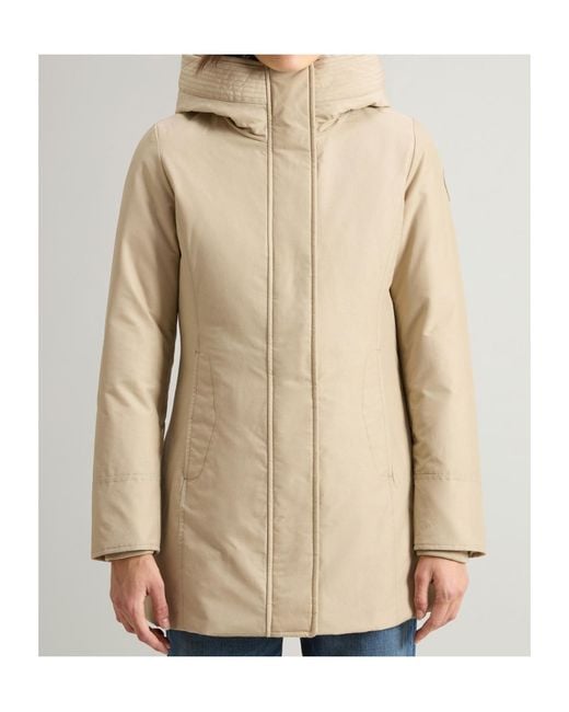 Woolrich Natural Faux Fur Hooded Jacket