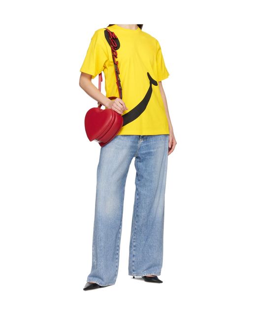 Moschino Red Love Me Heart-Shaped Shoulder Bag