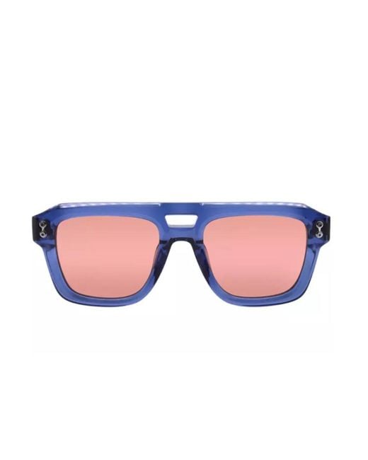 Akoni White Square-Frame Sunglasses for men