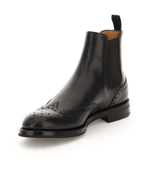 Church's Black Ketsby Wg Brogue Chelsea Boots