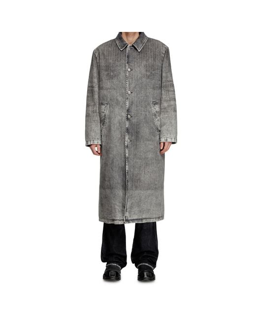 DIESEL Gray Pinstripe Windbreaker for men