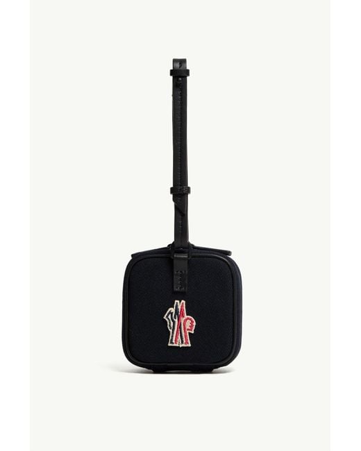 Moncler White Embroidered Mini Pouch