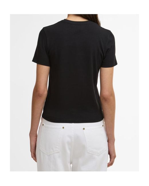 Barbour Black Logo Crew Neck T-Shirt