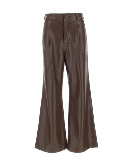 ANDAMANE Brown Casual Trousers With Belt Loops