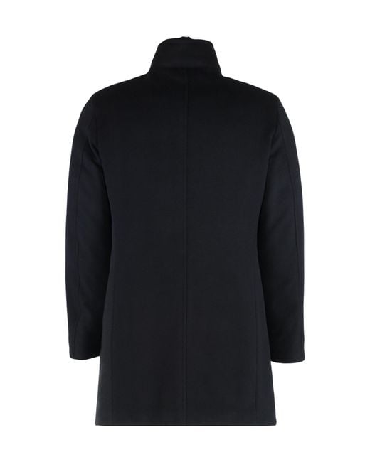 Moorer Blue Feather-Down Single-Breasted Coat for men