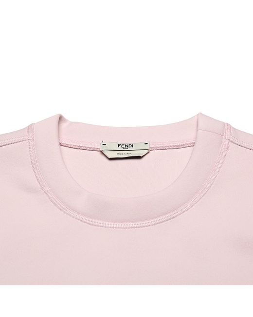 Fendi Pink Devil's Eye Leisure Sweater