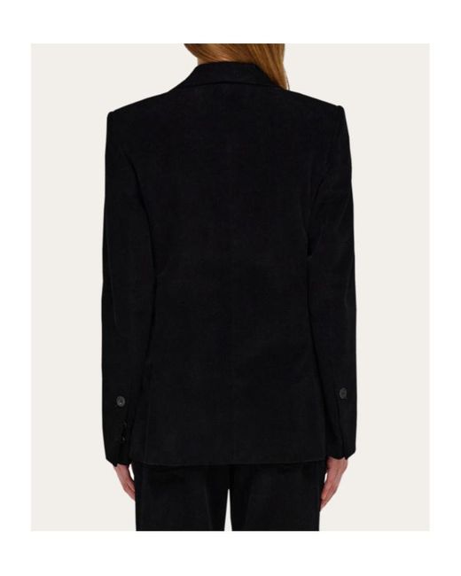 Ferragamo Black Corduroy Blazer