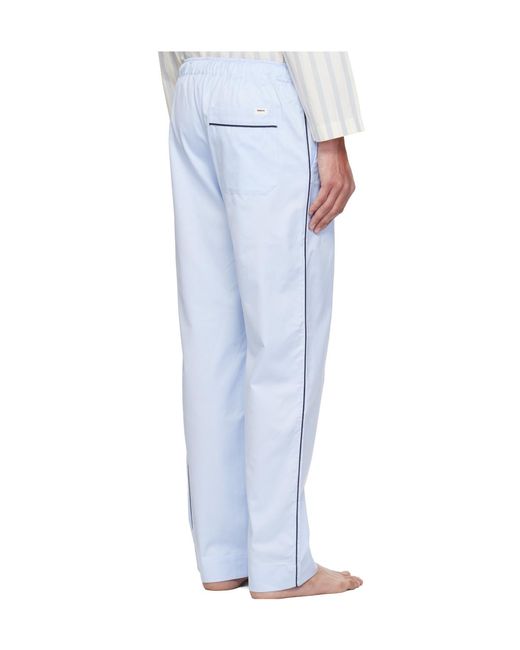 Tekla Blue Drawstring Pajama Pants for men