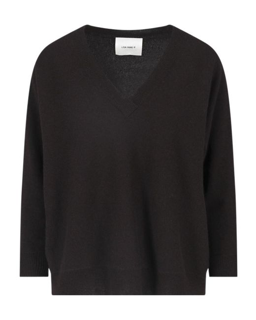 Lisa Yang Black V-Neck Sweater