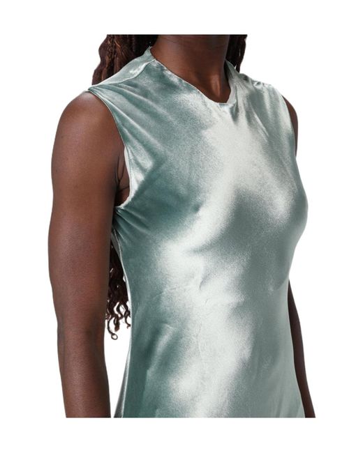 Alberta Ferretti Green Sleeveless Dress